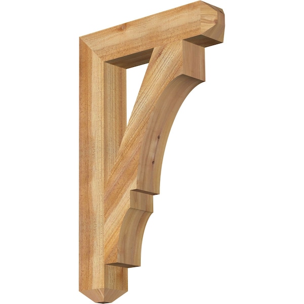 Ekena Millwork Balboa Craftsman Rough Sawn Bracket, Western Red Cedar, 4"W x 20"D x 32"H BKT04X20X32BOA04RWR - main